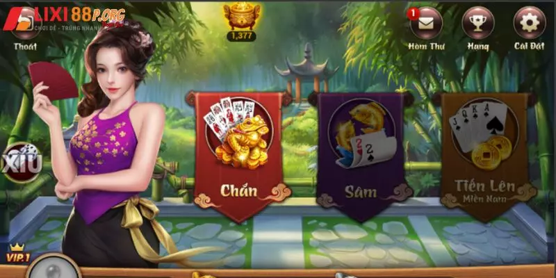Giới thiệu chung về sảnh game bài Lixi88