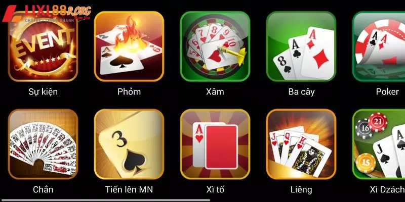 Khám phá các tựa game nổi bật tại sảnh game bài Lixi88